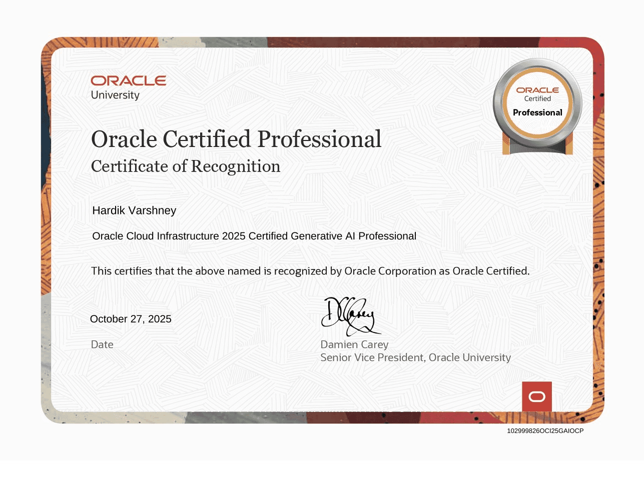 Oracle Generative AI Certification